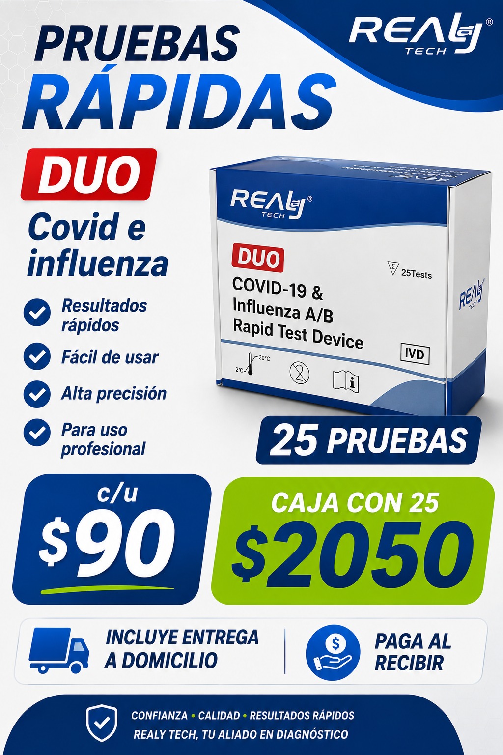Oferta prueba rápida COVID e Influenza